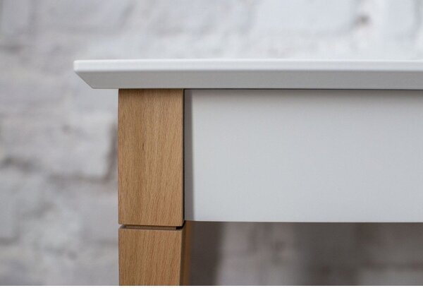 Tavolino bianco, larghezza 105 cm Mimo - Ragaba
