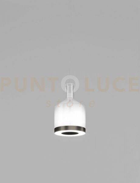 Medea sospensione 1 bianco sfumato acciaio satinato l2204 led 2700