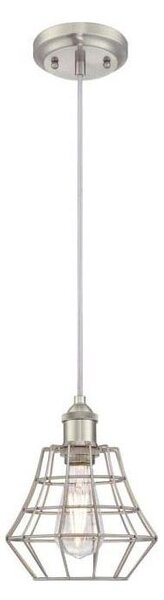 Westinghouse 6337240 - Lampadario sospeso con cavo NATHAN 1xE27/60W/230V argento