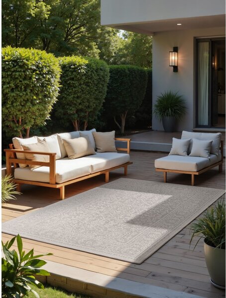 Tappeto da interno/esterno grigio/avorio 160x230 cm Duet Kona – NORTHRUGS