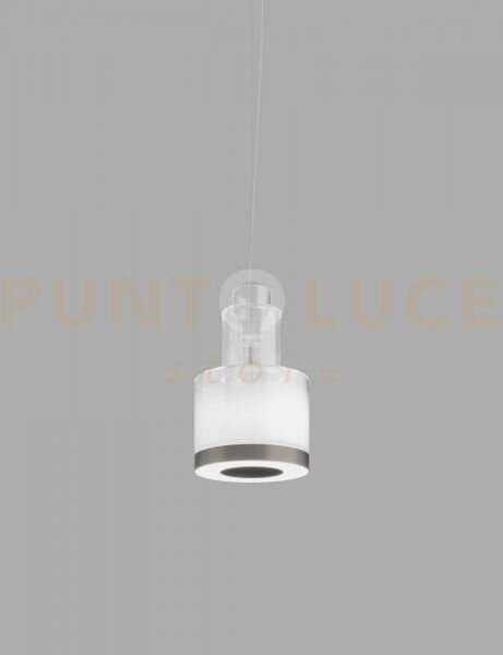 Medea sospensione 2 bianco sfumato acciaio satinato l2204 led 2700k