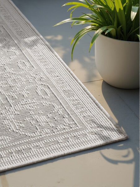 Tappeto da interno/esterno grigio/avorio 160x230 cm Duet Kona – NORTHRUGS