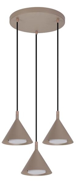 Brilagi - Lampadario a sospensione su cavo CONE TRIPLE ROUND 3xGX53/15W/230V beige