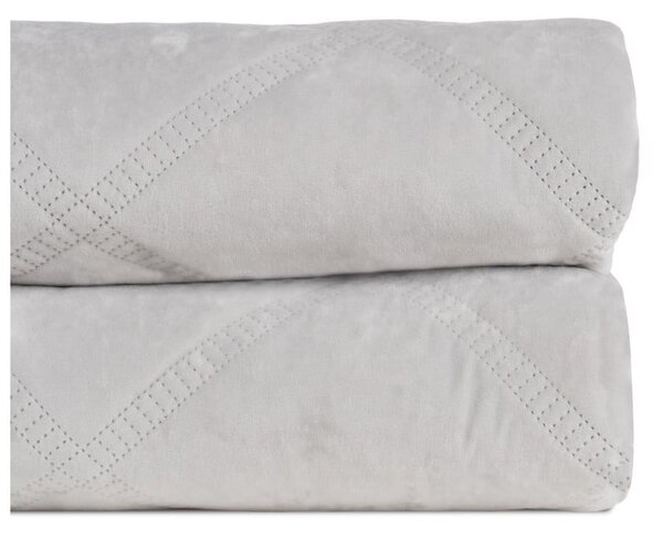 Copriletto color crema in velluto con rivestimento trapuntato 230x260 cm – Ixia