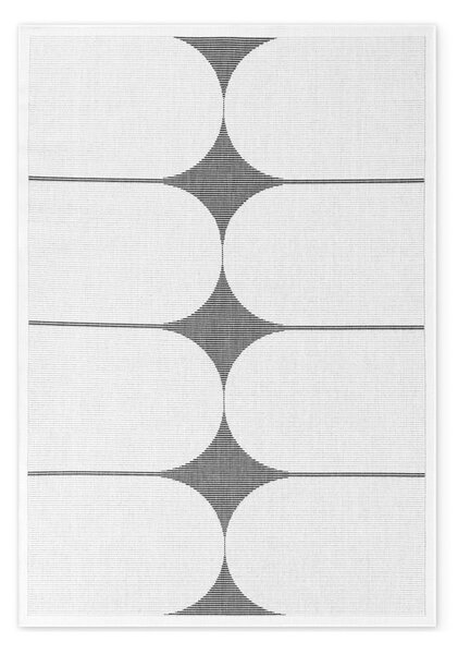 Tappeto da interno/esterno bianco e nero 160x230 cm Duet Bowen – NORTHRUGS