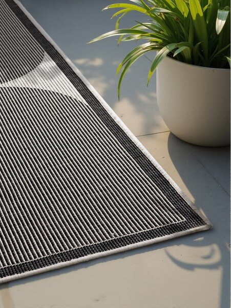 Tappeto da interno/esterno bianco e nero 160x230 cm Duet Bowen – NORTHRUGS