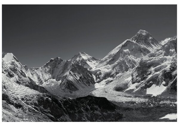 Carta da parati – Montagne innevate in bianco e nero