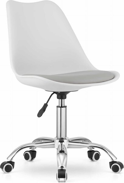 Sedia da ufficio bianco-grigio PANSY