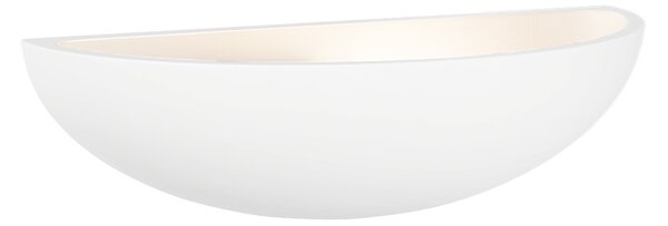 Applique da Parete E14 Curva Classica in Gesso Pitturabile