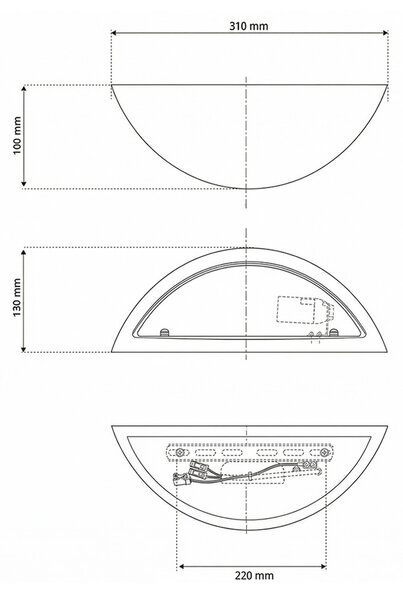 Applique da Parete E14 Curva Classica in Gesso Pitturabile