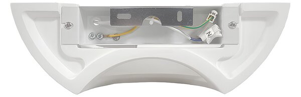 Applique da Parete E14 Curva Moderna in Gesso Pitturabile