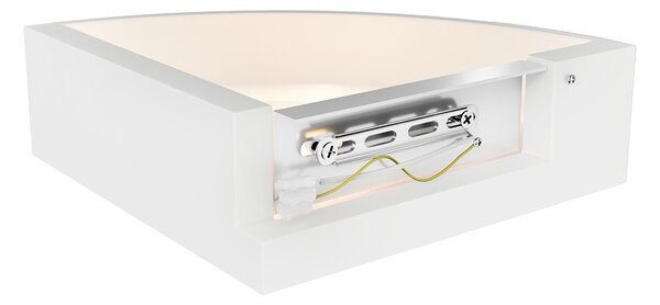 Applique da Parete Angolare E14 Bidirezionale in Gesso Pitturabile