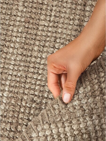 Tappeto rotondo grigio tortora in iuta ø 200 cm Bouclé Jaipur – Hanse Home