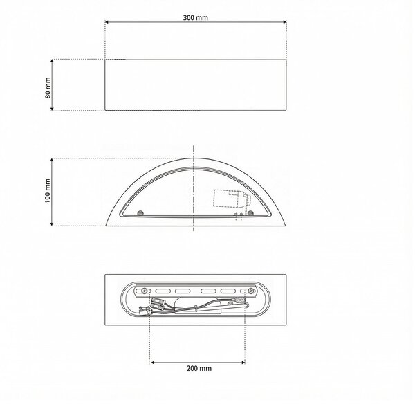 Applique da Parete E14 Curva Bidirezionale in Gesso Pitturabile