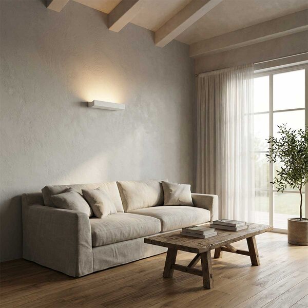 Applique da Parete G9 Rettangolare a Luce Indiretta in Gesso