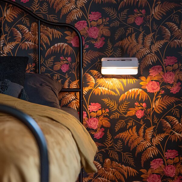 Applique moderna bianca con LED incluso, USB e interruttore - Ted
