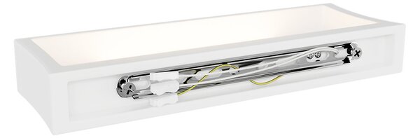 Applique da Parete G9 Rettangolare a Luce Indiretta in Gesso