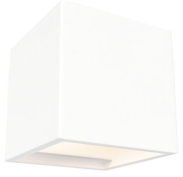 Applique da Parete Cubica G9 in Gesso Pitturabile