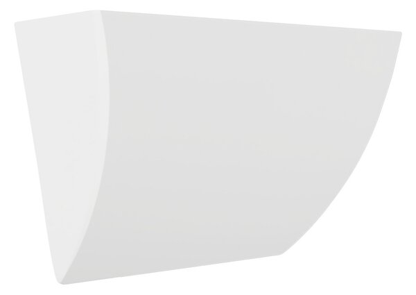 Applique da Parete E14 Curva Luce Indiretta in Gesso Pitturabile