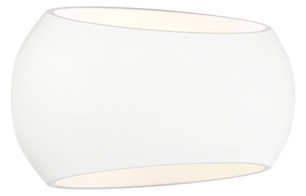 Applique da Parete E27 CURVY in Gesso Pitturabile