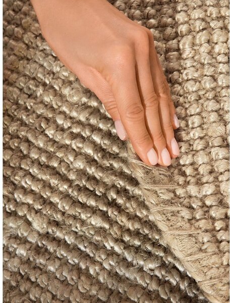 Tappeto rotondo color crema in iuta ø 160 cm Bouclé Jaipur – Hanse Home