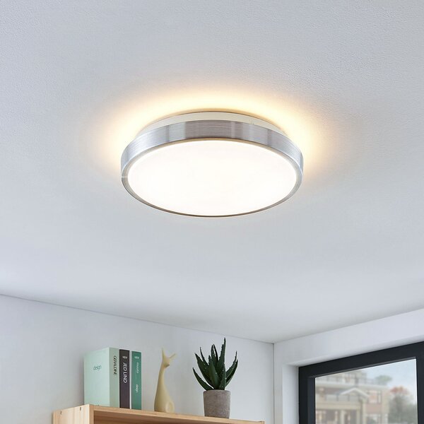 Plafoniera Lindby, Emelie, Metallizzato, Soggiorno, Metallo, Moderno