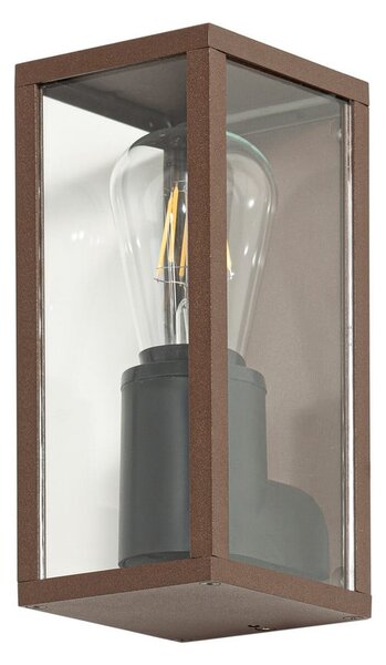 Lampade da esterno Lindby, Robigus, dimmerabile, Marrone / Ruggine, Alluminio, Campagna / rustico