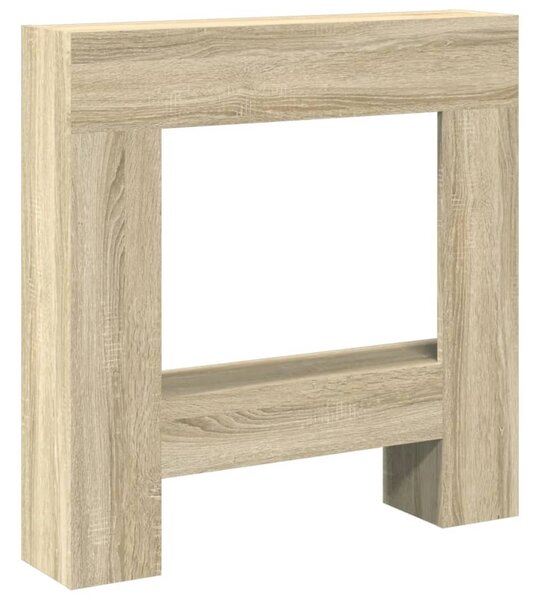 Cornice per Camino Rovere Sonoma 81x18x82 cm in Truciolato