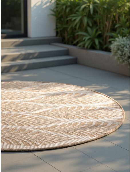 Tappeto da interno/esterno rotondo beige/avorio ø 160 cm Duet Liora – NORTHRUGS
