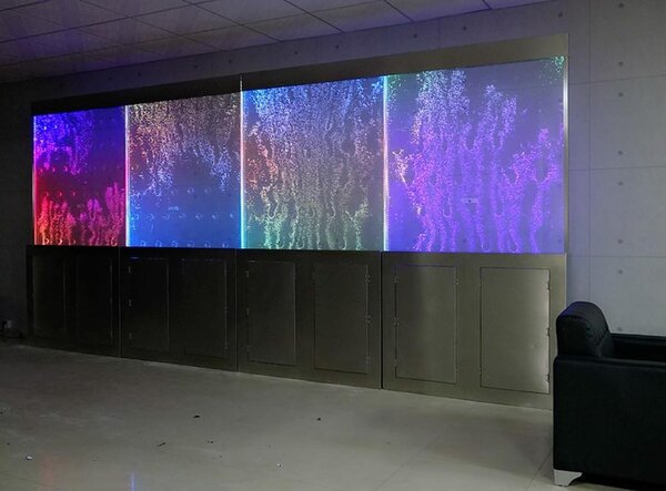 Parete divisoria moderna Pareti d'acqua LED Parete d'acqua illuminata Pilastri della parete 180x200cm
