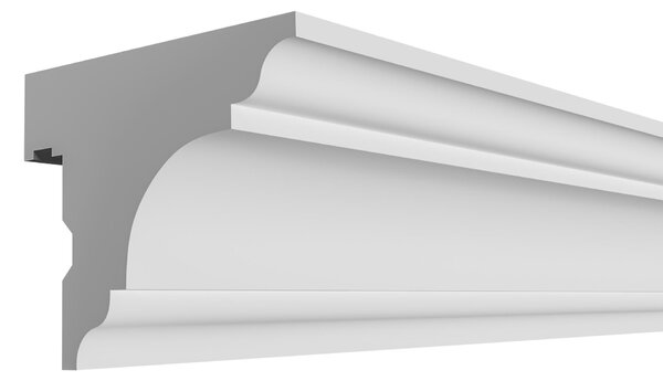 ELHARE binario per tende a stucco binario per tende a parete a LED Indiretto LK8A - 120x100mm, 2m