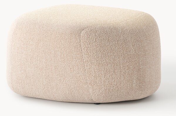 Pouf ovale in bouclé Wolke