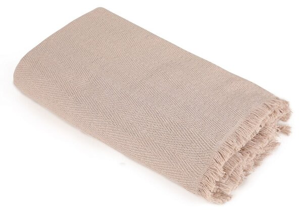 Copriletto marrone in cotone riciclato 170x205 cm Merlin - Mijolnir