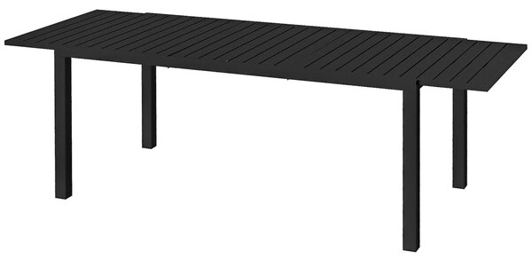 Outsunny Tavolo da giardino espandibile in alluminio rettangolare per 6 - 8 persone, dim. 180/240L x 94l x 73H cm, nero