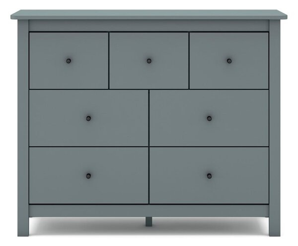 Cassettiera verde polveroso in pino massiccio 110x80x40 cm Misti – Marckeric