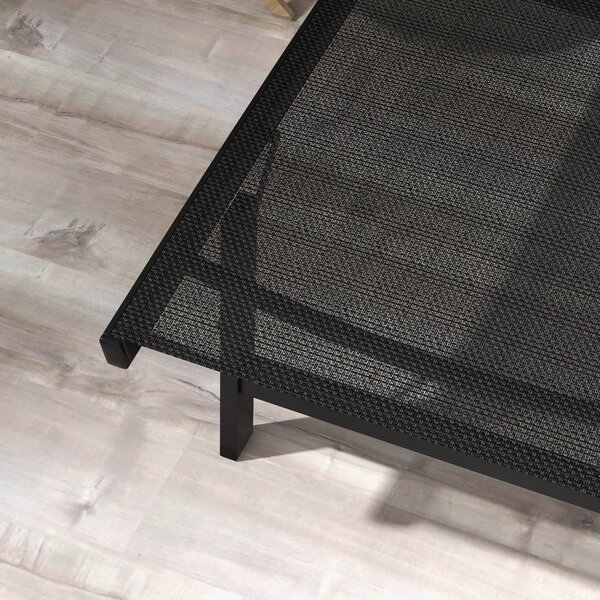 Outsunny Lot de 2 lettini prendisole in alluminio e textilene con ruote schienale reclinabile carico max. 150 Kg nero