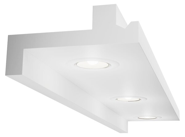 ELHARE Modanature per stucchi Profilo LED Spot Striscia Illuminazione indiretta Luce XPS LH3A - 100x200mm, 2m