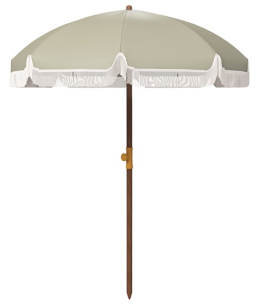 Outsunny Ombrellone da Spiaggia Salvaspazio con Protezione UV40+ e Borsa di Trasporto, Verde | Aosom Italy
