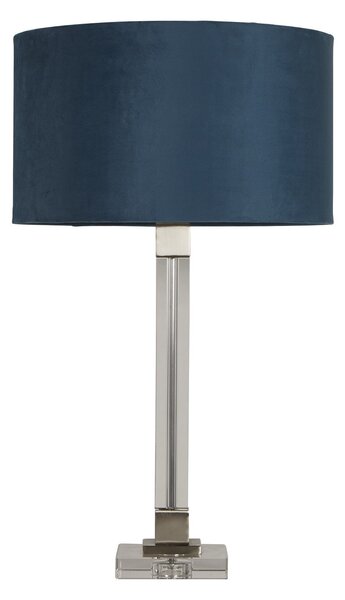 Lampada Da Scrivania Scarborough Cristallo Velluto Verde Acqua 1 Luce E27