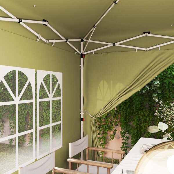 Outsunny Gazebo Gazebo Tenda da ricevimento Pieghevole 3 x 3 x 2,73 m con finestre + Sacca per il trasporto Sabbia