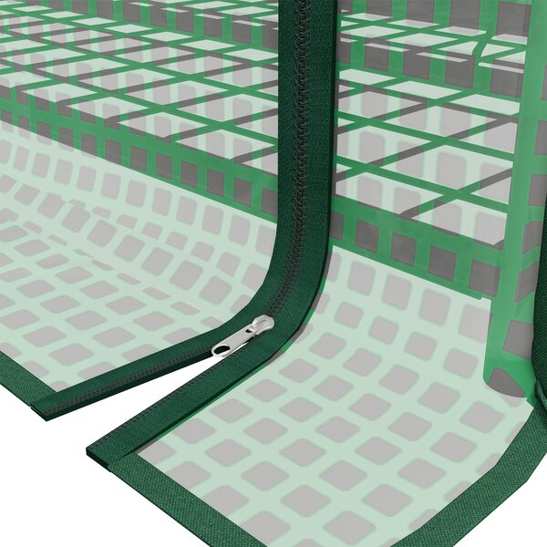 Outsunny Serra da Giardino Balcone con Ripiani 4 Livelli 90L x 49l x 160H cm Acciaio zincato Telone Rimovibile PE Alta densità Verde