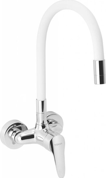 Miscelatore per lavello con braccio flessibile Titania Iris New chrome 94484,0B