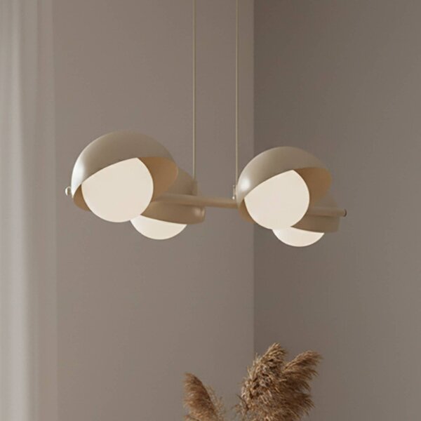 Lampada a sospensione in vetro Boom 4 EMIBIG LIGHTING, dimmerabile, Crema / Ambra, Soggiorno / Sala da pranzo, Vetro, Moderno, Lampada a sospensione