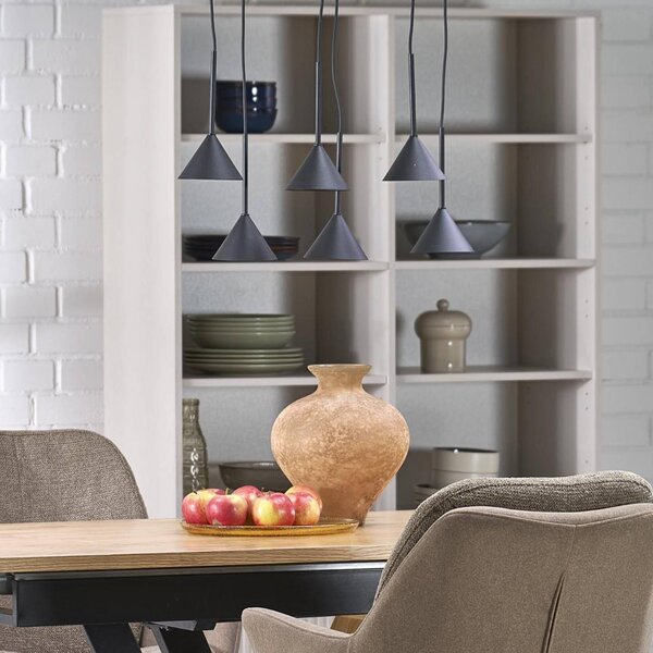Lampada a sospensione Cono TK Lighting, dimmerabile, Nero, Soggiorno / Sala da pranzo, Metallo, Moderno, Lampada a sospensione
