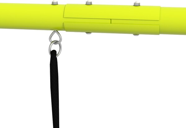 Outsunny 4 in 1 altalena da giardino per bambini con 2 seggiolino altalena scala per scalare e rete per l'arrampicata verde