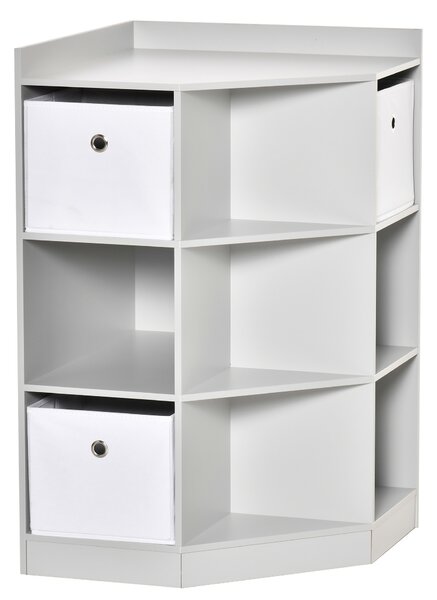 HOMCOM Scaffale per Bambini a 3 Cassetti in Tessuto non Tessuto e MDF, Grigio | Aosom Italy