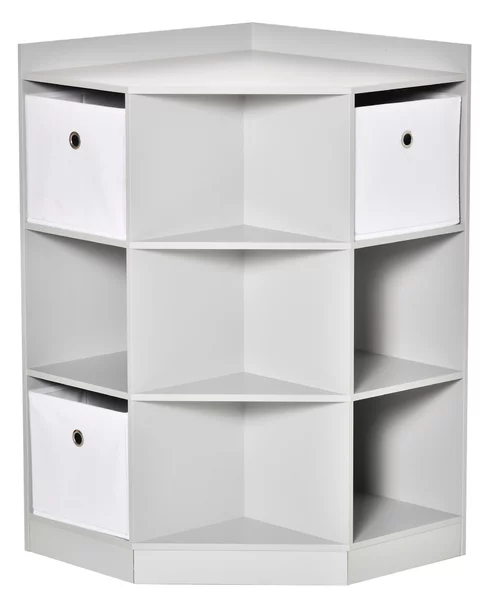 HOMCOM Scaffale per Bambini a 3 Cassetti in Tessuto non Tessuto e MDF, Grigio | Aosom Italy