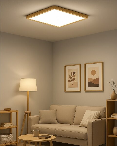 Plafoniera LED LED/40W/230V 3000/4000/6500K 50x50 cm beige