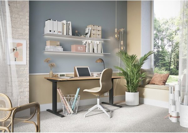 Tavolo da lavoro ad altezza regolabile elettricamente con piano in rovere 80x160 cm Lissabon - Germania