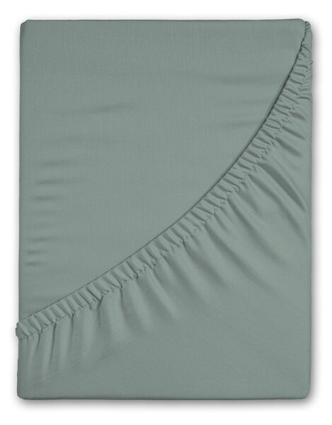 Lenzuolo con angoli verde in flanella 90x200 cm – Good Morning
